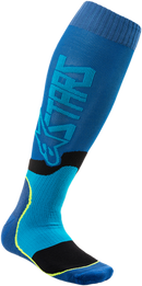ALPINESTARS MX Plus-2 Socks - Black/Cyan - Medium 4701920-707-M