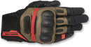 ALPINESTARS Highlands Gloves - Black/Tobacco Brown/Red - 2XL 3566617-1813-2X