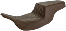 SADDLEMEN Step-Up Seat - Full Lattice Stitch - Brown 897-07-175BR