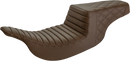 SADDLEMEN Step-Up Seat - Front Tuck-n-Roll/Rear Lattice Stitch - Brown 897-07-176BR