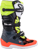 ALPINESTARS Youth Tech 7S Boots - Black/Gray/Red/White/Yellow - US 6 / EU 39 2015017-9058-6