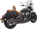 BASSANI XHAUST 2:1 Exhaust - Black - Short - Scout 8S12JB