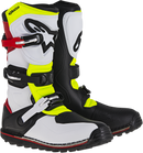ALPINESTARS Tech-T Boots - White/Red/Yellow Fluorescent/Black - US 10 / EU 44.5 2004017-2351-10