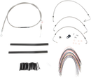 BURLY BRAND Complete Stainless Braided Handlebar Cable/Brake Line Kit - 13" Ape Hangers- '08-'13 FLH B30-1103