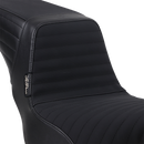 LE PERA Kickflip Seat - Pleated w/ Gripp Tape - Black - Softail '18-'23 LYR-590PTGP