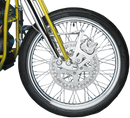 PERFORMANCE MACHINE (PM) Single Disc Caliper - Front - Chrome for Springer 88-99 - Part Number 1217-0017-CH