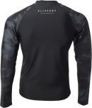 SLIPPERY Long-Sleeve Rashguard Black/Camo XS (Part Number 3250-0128)