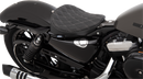 DRAG SPECIALTIES SEATS Bobber Solo Seat - Double Diamond - Silver Stitch - '10-'22 XL 0804-0740