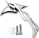 DRAG SPECIALTIES Mirror - Gothic/Flame - Side View - Diamond - Chrome - Right - Each 60-6250FR