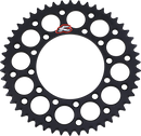 RENTHAL Rear Sprocket - Aluminum - 50 Tooth - Black - Kawasaki 191U-420-50GEBK