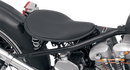 DRAG SPECIALTIES SEATS Seat - Spring Solo - Low-Profile - Small - Black Leather/White Stitching 0806-0028
