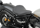 DRAG SPECIALTIES SEATS Seat - Spring Solo - Large - Black Solar-Reflective Leather/White Perimeter Stitch 0806-0048