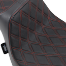 DRAG SPECIALTIES SEATS Predator III Seat - Double Diamond - Red Stitched - FXFB/S '18-'23 0802-1074