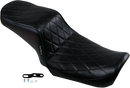 LE PERA Cherokee Seat - Diamond Pleated - Black - FL/FX '06-'17 LK-021DM