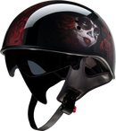 Z1R Vagrant Helmet - Red Catrina Design, Black/Red, Small (Part No. 0103-1314)