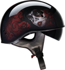 Z1R Vagrant Helmet - Red Catrina Design, Black/Red, XS - Part 0103-1313