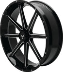 QuadBoss Slicer 24x7 Off-Road Wheels – 24-Inch Aluminum Alloy with Limited Edition Bull Logo Center Caps
