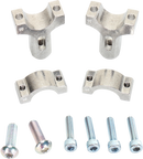 MOOSE OFFROAD 1-1/8" Mount Clamps for Aluminum Handguards - Silver 50-014S