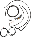 LA CHOPPERS Complete Plug-and-Play Cable Kit - 12" - 14" Handlebars - '17-'19 Touring - Midnight LA-8055KT3-13M