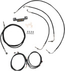 LA CHOPPERS Complete Plug-and-Play Cable Kit - 18" - 20" Handlebars - '17-'19 Touring - Black LA-8055KT3-19B