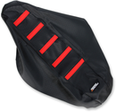MOOSE OFFROAD Ribbed Seat Cover - Black Cover/Red Ribs - Honda CRF15007-331RT