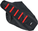 MOOSE OFFROAD Ribbed Seat Cover - Black Cover/Red Ribs - Honda CR8096-331RT