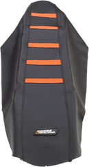 MOOSE OFFROAD Ribbed Seat Cover - Black Cover/Orange Ribs - KTM KTM12507-336RT