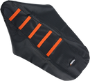 MOOSE OFFROAD Ribbed Seat Cover - Black Cover/Orange Ribs - KTM KTM25003-336RT
