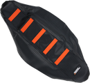 MOOSE OFFROAD Ribbed Seat Cover - Black Cover/Orange Ribs - KTM KTM8513-336RT