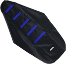 MOOSE OFFROAD Ribbed Seat Cover - Black Cover/Blue Ribs - Yamaha YZ8502-332RT