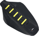 MOOSE OFFROAD Ribbed Seat Cover - Black Cover/Yellow Ribs - Suzuki RMZ45008-331RT