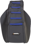 MOOSE OFFROAD Ribbed Seat Cover - Black Cover/Blue Ribs - Yamaha YZF25014-332RT
