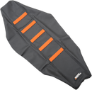 MOOSE OFFROAD Ribbed Seat Cover - Black Cover/Orange Ribs - KTM KTM25015