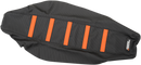 MOOSE OFFROAD Ribbed Seat Cover - Black Cover/Orange Ribs - KTM KTM8518-336