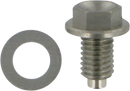 MOOSE OFFROAD Magnetic Drain Plug - Silver - Suzuki | Yamaha DP116