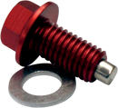 MOOSE OFFROAD Magnetic Drain Plug - Red - Kawasaki DP120