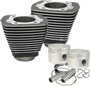 S&S CYCLE Cylinder & Piston Kit - 80" - Evolution Big Twin - Wrinkle Black 910-0182