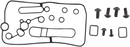 MOOSE OFFROAD Carburetor Mid Body Gasket Kit - Honda/Kawasaki/Suzuki 26-1510