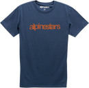 ALPINESTARS Heritage Word T-Shirt - Navy/Red - Medium 1210730067030M