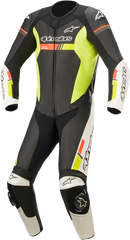 ALPINESTARS GP Force Chaser 1-Piece Leather Suit - Black/White/Red Fluo/Yellow Fluo - US 48 / EU 58 3150321-1236-58