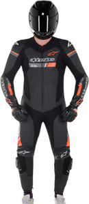 ALPINESTARS GP Force Chaser 1-Piece Leather Suit - Black/Red Fluo - US 38 / EU 48 3150321-1030-48