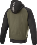 ALPINESTARS Chrome Hoodie - Black/Green - 4XL 4200918-1681-4X