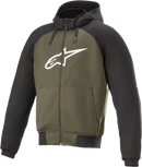 ALPINESTARS Chrome Hoodie - Black/Green - 4XL 4200918-1681-4X