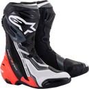 ALPINESTARS Supertech R Vented Boots - Black/Red/White/Gray - US 12 / EU 47 2220121-1329-47