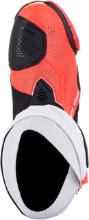 ALPINESTARS Supertech R Vented Boots - Black/Fluorescent Red/White - US 9 / EU 43 2220121-124-43