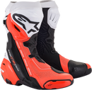 ALPINESTARS Supertech R Vented Boots - Black/Fluorescent Red/White - US 6 / EU 39 2220121-124-39