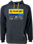 FACTORY EFFEX Suzuki 21 Racewear Hoodie - Charcoal/Black - Medium 24-88422
