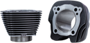 S&S CYCLE Big Bore Cylinder Set - 4.250" - Black Granite with Highlighted Fins - M8 910-0739
