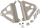 WORKS CONNECTION Yamaha 18-280 Radiator Brace Set - Silver for Enhanced Cooling Support