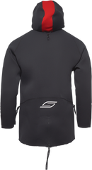 SLIPPERY Tour Coat - Black, Size L/XL - Neoprene Waterproof Jacket with Removable Hood and Oversize Fit